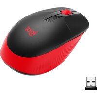 Мышь Logitech M190 (черный/красный) - фото1