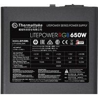 Блок питания Thermaltake Litepower RGB 650W LTP-650AL2NK фото-3 Блок питания Thermaltake Litepower RGB 650W LTP-650AL2NK фото-3