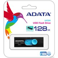 USB Flash ADATA UV320 128GB (черный/голубой) фото-3