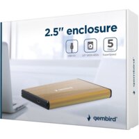 Бокс для накопителей 2.5" Gembird EE2-U3S-3-GL (золотистый) - фото2