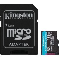 Карта памяти Kingston Canvas Go! microSDXC 128GB SDCG4/128GB (с адаптером) - фото1