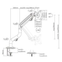 Кронштейн для монитора Gembird MA-DA1-02 - фото2