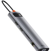 Док-станция Baseus Metal Gleam Series 11-in-1 Multifunctional HUB Type-C Hub Docking Station CAHUB-CT0G фото-2