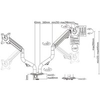 Кронштейн для монитора Gembird MA-DA2-02 фото-2