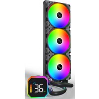 Система жидкостного охлаждения для процессора Montech HyperFlow Digital 360 (черный) - фото2