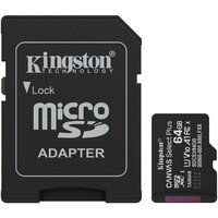 Карта памяти Kingston Canvas Select Plus microSDXC 64GB SDCS3/64GB (с адаптером) - фото1