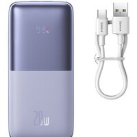 Внешний аккумулятор Baseus Bipow Pro Digital Display Fast Charge 20W Overseas Edition 10000mAh (фиолетовый) - фото1