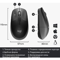 Мышь Logitech M190 (черный/темно-серый) фото-5