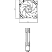 Вентилятор для корпуса Thermalright TL-B12 фото-2 Вентилятор для корпуса Thermalright TL-B12 фото-2