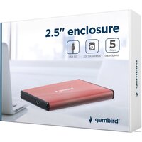 Бокс для накопителей 2.5" Gembird EE2-U3S-3-P (розовый) - фото2