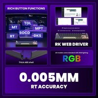 Клавиатура Royal Kludge RK68 HE Phantom (RK Mint) фото-4