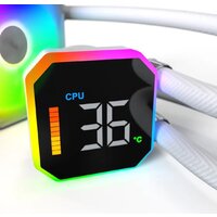 Система жидкостного охлаждения для процессора Montech HyperFlow Digital 360 (белый) фото-5 Система жидкостного охлаждения для процессора Montech HyperFlow Digital 360 (белый) фото-5