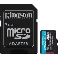 Карта памяти Kingston Canvas Go! microSDXC 256GB SDCG4/256GB (с адаптером) - фото1 Карта памяти Kingston Canvas Go! microSDXC 256GB SDCG4/256GB (с адаптером) - фото1