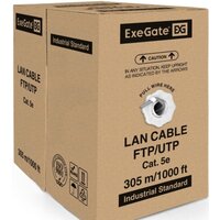 Кабель ExeGate UTP4-C5e-CU-S24-IN-PVC-GY-305-FLUKE UTP - фото2